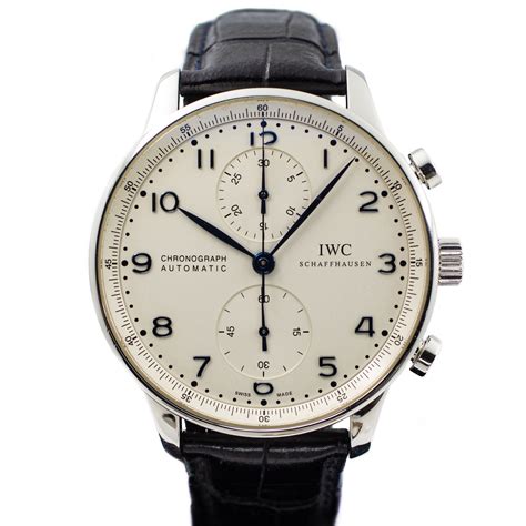 iwc 8 day portuguese|pre owned iwc portuguese chronograph.